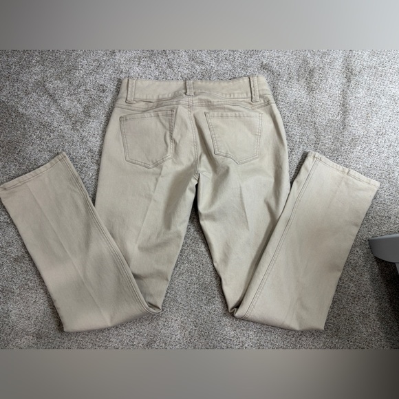 Cabi Pants Womens Size 8 Ivory Cotton Denim Jeans Boyfriend Straight Mid Rise - Picture 4 of 10